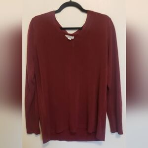 Burgundy Soft Long Sleeve Sweater